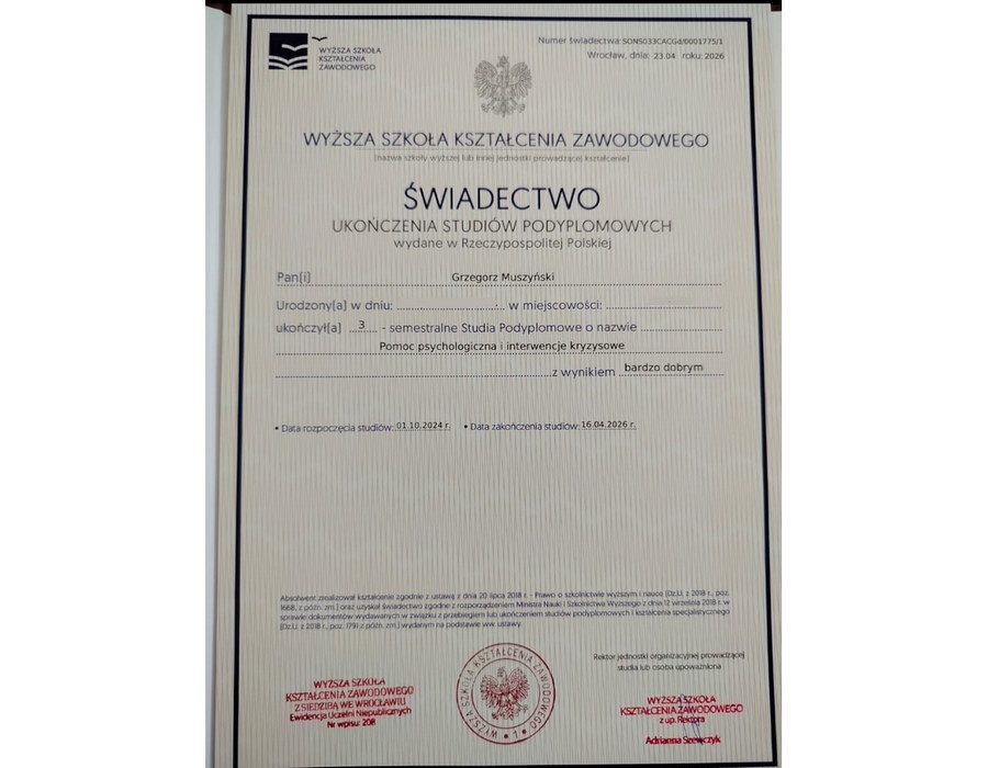 Pomoc psychologiczna i interwencje kryzysowe